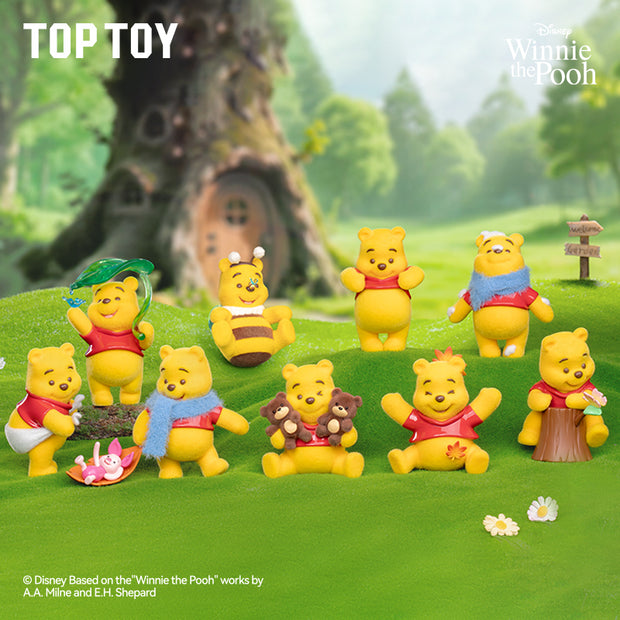 TopToyau | Disney Winnie the Pooh Happy Time (Forever Friends) Flocked Figure Blind Box
