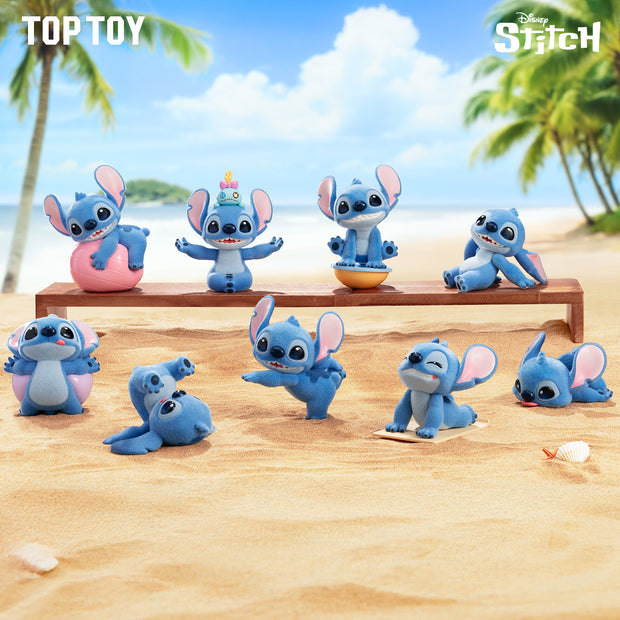 TopToyau | Disney Lilo & Stitch Energy Yoga Series Flocked Figure Blind Box