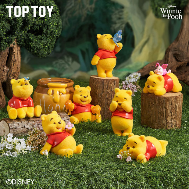 TopToyau | Disney Winnie the Pooh Happy Everyday Series Flocked Figure Blind Box