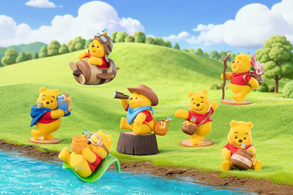 TOP TOY Disney Winnie the Pooh 100th Honey Quest Series Flocked Blind Box - Mystery Collectible Figure