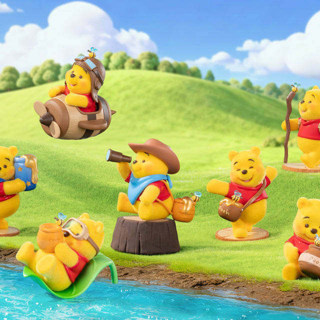 TOP TOY Disney Winnie the Pooh 100th Honey Quest Series Flocked Blind Box - Mystery Collectible Figure