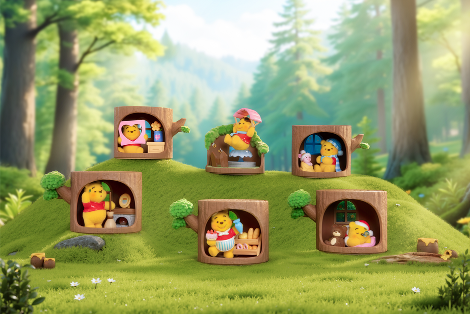 TOP TOY Disney Winnie the Pooh Hundred Acre Wood Tree House Series Blind Box - Mystery Art Toy Figure