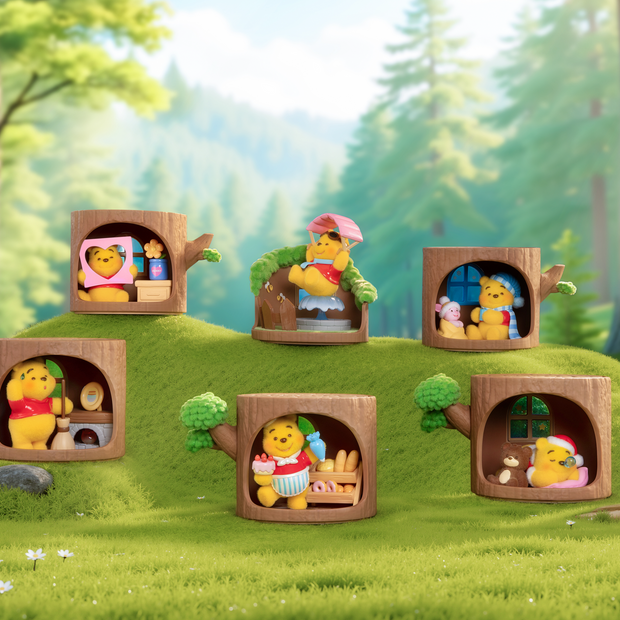 TOP TOY Disney Winnie the Pooh Hundred Acre Wood Tree House Series Blind Box - Mystery Art Toy Figure