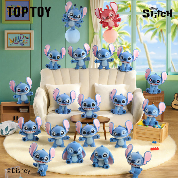 Disney Stitch "Fluffy Mini" Series Flocked Blind Box - Mystery Collectible Figure