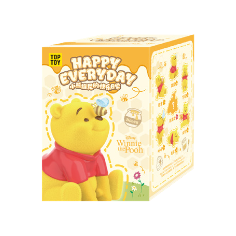 TopToyau | Disney Winnie the Pooh Happy Everyday Series Flocked Figure Blind Box
