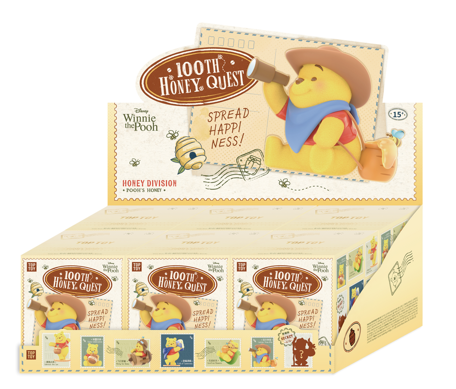 TOP TOY Disney Winnie the Pooh 100th Honey Quest Series Flocked Blind Box - Mystery Collectible Figure