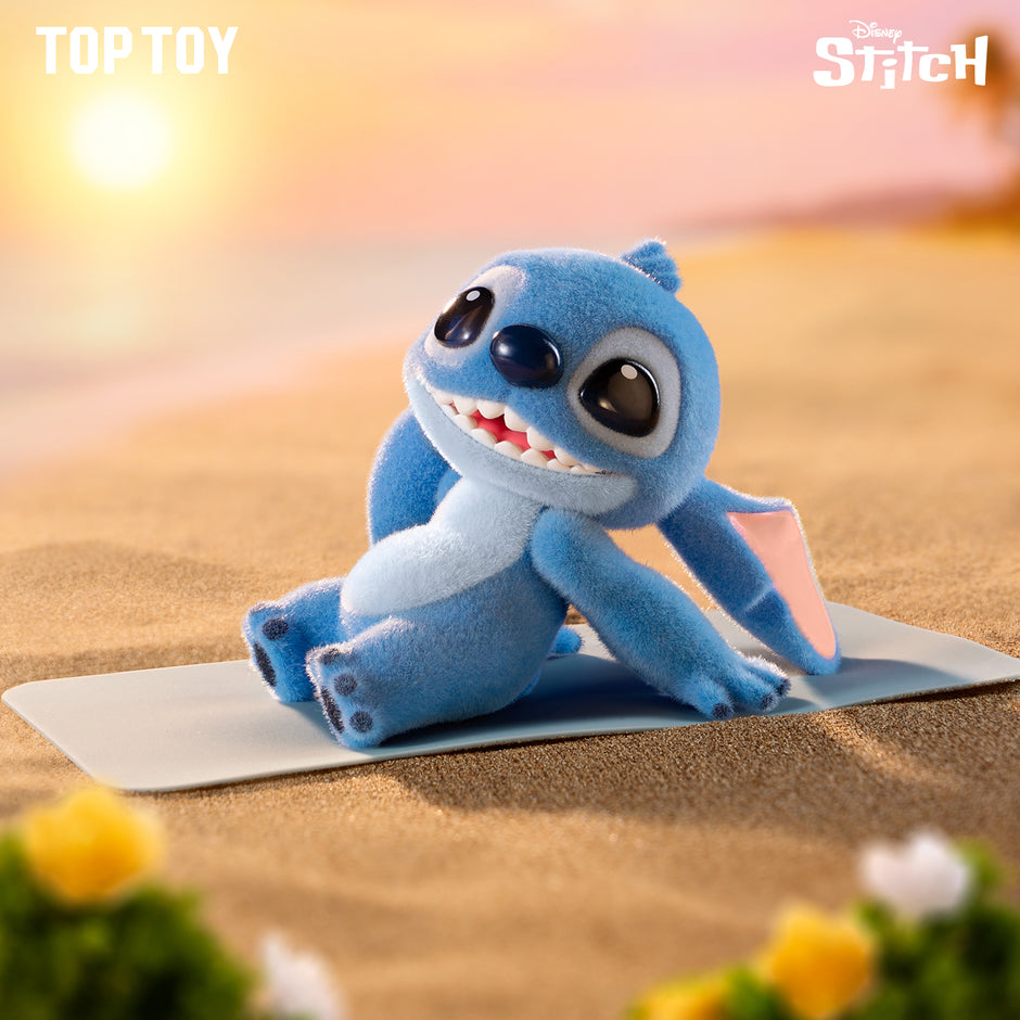 TopToyau | Disney Lilo & Stitch Energy Yoga Series Flocked Figure Blind Box