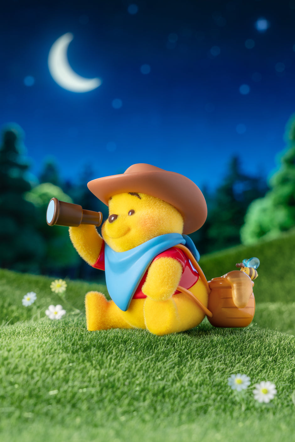 TOP TOY Disney Winnie the Pooh 100th Honey Quest Series Flocked Blind Box - Mystery Collectible Figure